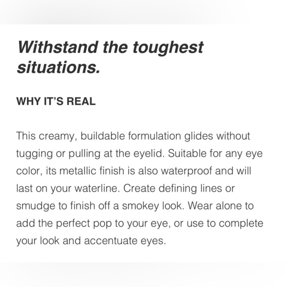 NIB RealHer Eye Am Resilient Metallic Bronze Eyeliner - Picture 5 of 8